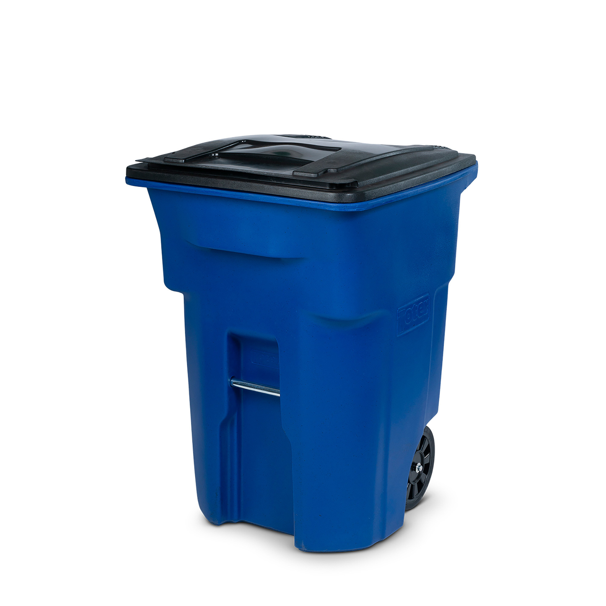 Toter 2-Wheel Trash Can with Lid, Blue, 96-Gallon, Model# ANA96-00BLU